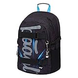 Baagl Schulrucksack für Jungen Mädchen Teenager - Skateboard Rucksack - Kinderrucksack mit Laptopfach und Brustgurt für Schule