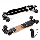 Elektro Longboard Skateboard mit PU-Rad, 450W Dual-Motor, D3L Elektrisches LongboardMaximale Belastung 100KG, Wasserdicht, Stoßdämpfend Longboard für Jugendliche Erwachsene D3L